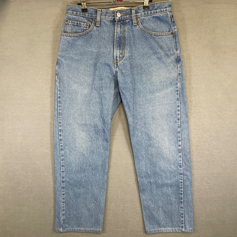 Levi's 505 Regular Fit Jeans Men 33x28 Light Wash Blue Vintage 2004 Denim
